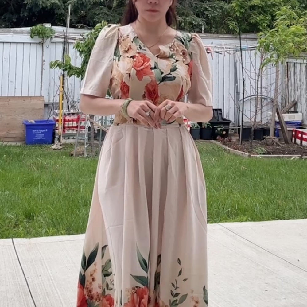 Floral V-Neck Dress